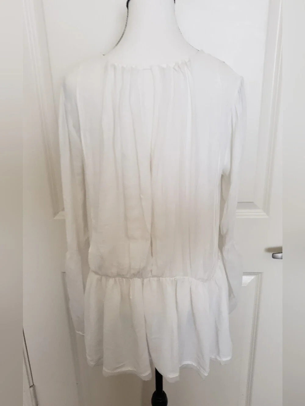 Free People White Poets Blouse